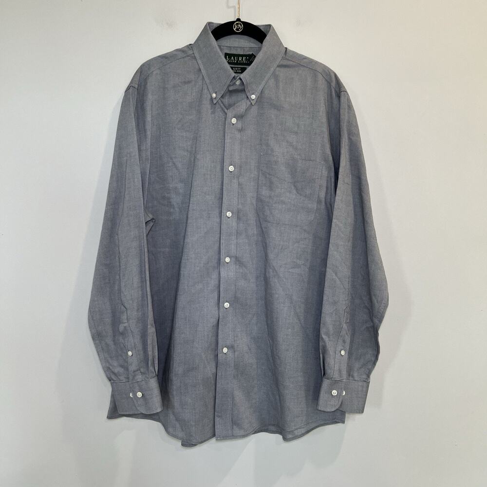 Lauren Ralph Lauren Men's Slim Fit Long Sleeve Button Down Shirt Size 16 1/‎ 2